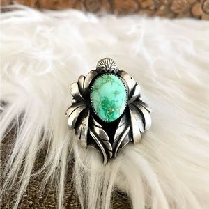 SOUL BUNNY | Stunning Turquoise Hand Made Ring Sterling Silver 6.25